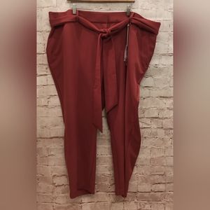 Lane Bryant Burnt Orange The Allie Wide Leg Trousers with belt
